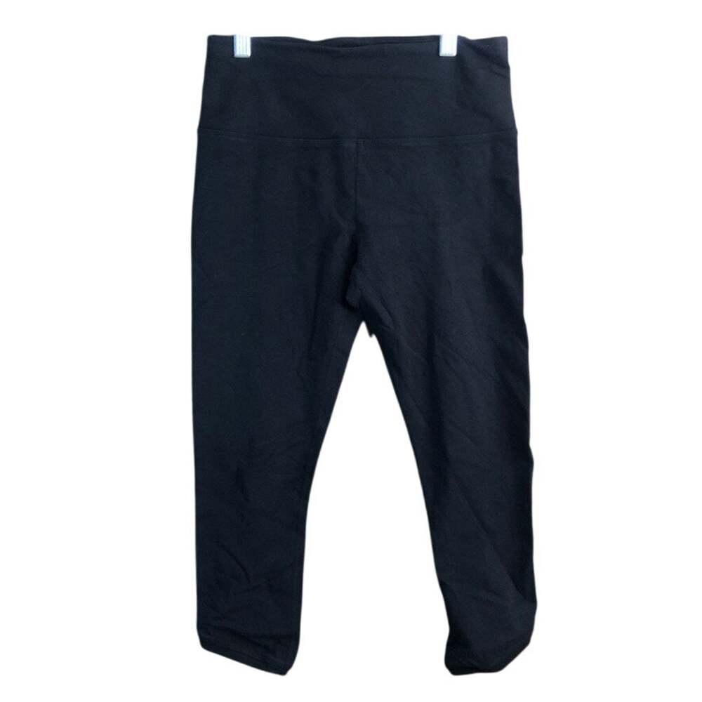 Athleta Womens Pants Black Leggings Elastic Waist Capris Cropped Stretch Small